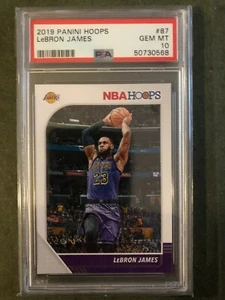 2019-20 Panini Hoops #87 LeBron James Lakers PSA 10  - Picture 1 of 2
