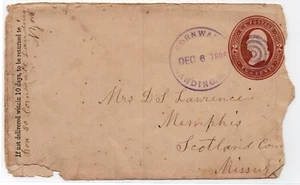 1886 Cornwall LandingNY Stationery Cover Orange County DPO patent cancel - Picture 1 of 2