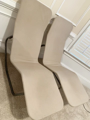 2 BARWA Mid Century Modern MCM Rocking Chaise Lounge Patio Pool Chairs Vintage Cover