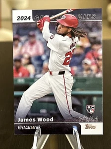 2025 Topps '24 Greatest Hits #GH13 James Wood RC - Bild 1 von 2
