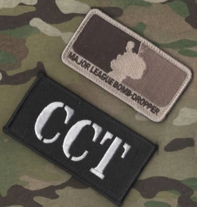 AFSOC JTAC TACP COMBAT CONTROL CCT DEATH on CALL BOMB DROPPER vêlkrö 2-PATCH SET - Picture 1 of 11