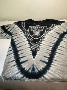Oakland raiders t shirt Tie Dye 2 Sided 2 XL - Picture 1 of 8