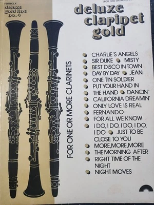 Deluxe Clarinet Gold Sheet Music Song Book 35+ Songs - Image 1 of 4