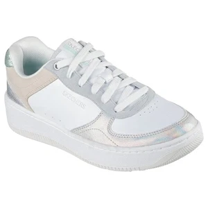 Womens Skechers Sport Court 2.0 Pretty Factor White Athletic Shoes - Bild 1 von 6