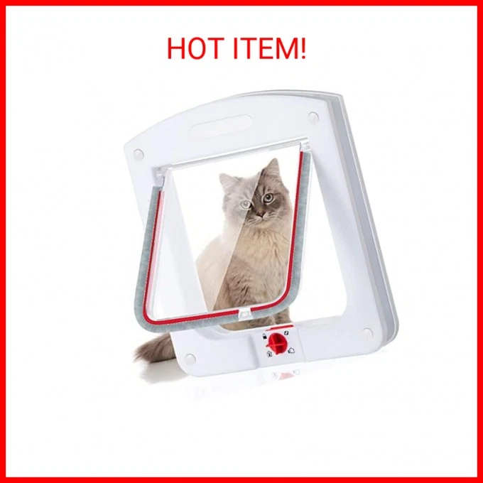 SAINTRYGO Pet Door for Cats and Dog, Cat Flap Door for Interior Exterior Cat Door Weatherp