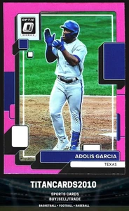 Adolis Garcia 2022 Donruss Optic Pink Holo Texas Rangers #137 - Picture 1 of 2