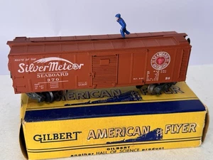 Vintage AMERICAN FLYER #970 SEABOARD SILVER METEOR Walking Brakeman Car w/Smitty - Picture 1 of 7