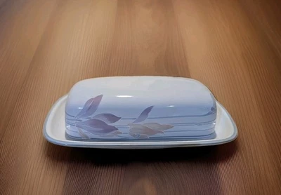 Studio Nova Tender Bloom Y2325 Porcelain Butter Dish Lid & Tray Set Thailand - Image 1 of 4