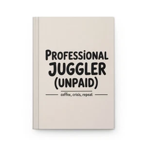 Hardcover Journal, Matte Cover, Caffeine & Sarcasm Notebook | - Picture 1 of 5