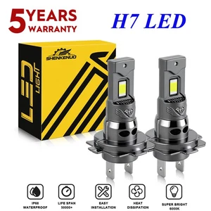 2X H7 LED Headlight Bulbs 6500K for Honda CBR600RR 2003-2017 CBR600F4i 2001-2006 - Picture 1 of 11