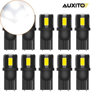 10X T10 LED License Plate Light Super Bulbs White 6000K 168 194 2825 Error Free - Foto 1 di 10