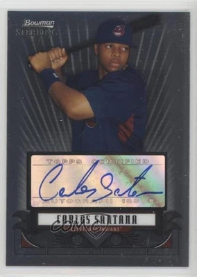 2008 Bowman Sterling Prospects Carlos Santana #BSP-CSA Auto - Image 1 of 2