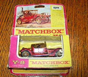 VTG  Matchbox Models of Yesteryear 1914 Stutz Y-8 Red Made 1969 Lesney Toy - Picture 1 of 2
