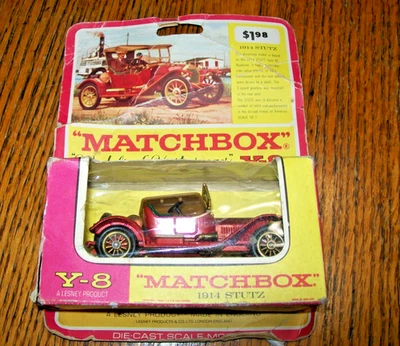 VTG  Matchbox Models of Yesteryear 1914 Stutz Y-8 Red Made 1969 Lesney Toy - Image 1 of 2
