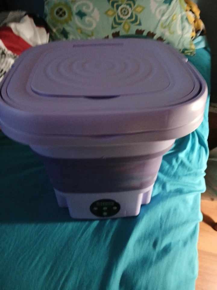  MULTI-FUNCTION FOLDING WASHING MACHINE CLOSE-FITTING MLSC-01 PURPLE 8L - Image 1 of 4