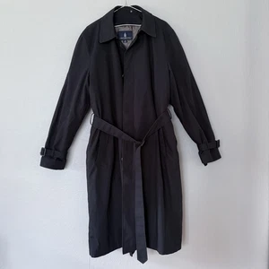 LONDON FOG Winter MANTEL ZIP OUT GEFÜTTERT UNISEX 42 lang schwarz - Bild 1 von 16