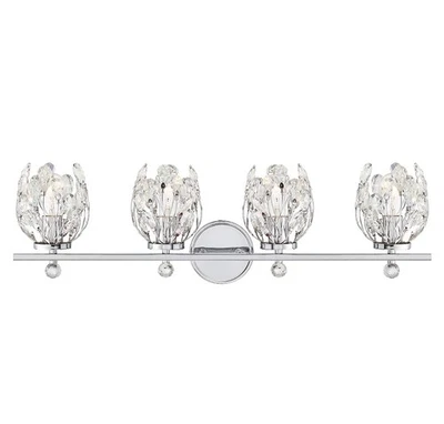 Savoy House 8-6601-4-11 Moreno Vintage Crystal Buds, 4-Light 240 Watts,10"Hx31"W - Image 1 of 4