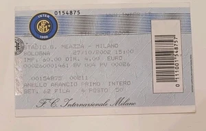 Biglietto Ticket Stadio calcio INTER - BOLOGNA Campionato 2002 03 - Foto 1 di 2