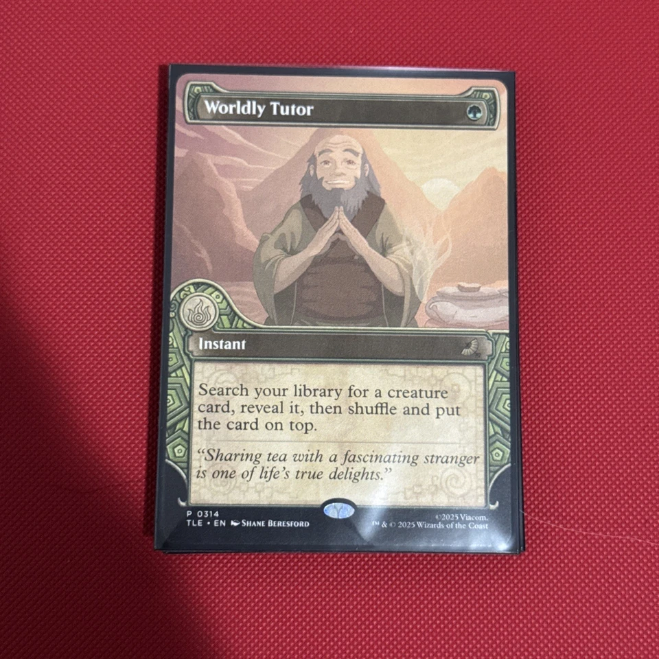 MTG Worldly Tutor (0314) *Non-Foil* Showcase Avatar TLE MT/NM In Hand - Image 1 of 1