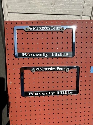 1 NEW MERCEDES BENZ BEVERLY HILLS CHROME PLASTIC LICENSE PLATE FRAME. - Image 1 of 4
