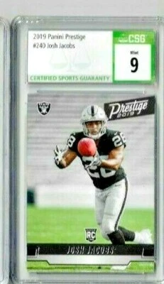 2019 Panini Prestige Josh Jacobs CSG 9  RC - Image 1 of 2