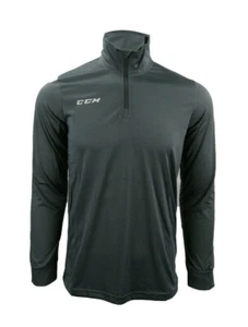 CCM Hockey 1/4 Zip Training Tech Top/Pullover Gray Senior/Adult - Picture 1 of 3