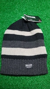 Men's Black & Grey Beanie Thinsulate 3M Thermal hat 40g - Picture 1 of 4