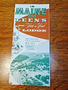 50's Brochure Leen's Hook-n-Hunt Lodge, Grand Lake Stream, Maine RRP 859 - Picture 1 of 5