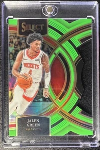 2023-24 Panini Select Jalen Green SP Premier Die-Cut Neon Green /75 Rockets #159 - Picture 1 of 3