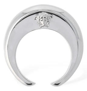 NIB Versace Galaxy Moon Silver Medusa Head Double Logo Band Ring Sz 21 US 9 $495 - Picture 1 of 22