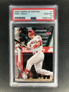 2020 Topps UK Edition Mike Trout PSA 10 Gem Mint No. 1 *23