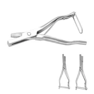Kleine Ohr Kerb Zange V Form Veterinär Instrumente S/S 0,32" Basis x 0,63" lang - Bild 1 von 5