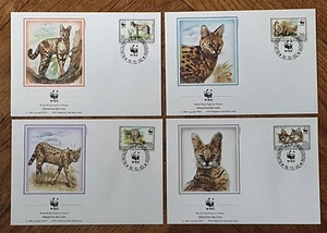 1996 BURUNDI AFRICA SET WWF WILD ANIMALS SERVAL FDC - Picture 1 of 1