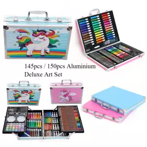 145/150pcs Artists Aluminium Art Case Colouring Pencils Painting Set Kids/Adults - Picture 1 of 21