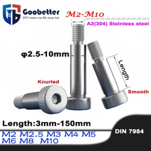 M2-M10 Shoulder Bolt Screws Stainless Steel 2.5-10mm Shaft OD Allen Socket Head - Picture 1 of 213