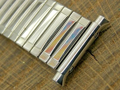 Correa de reloj de expansión JB Champion vintage de acero inoxidable 17,5 mm-22 mm sin usar NOS Foto 1 de 3