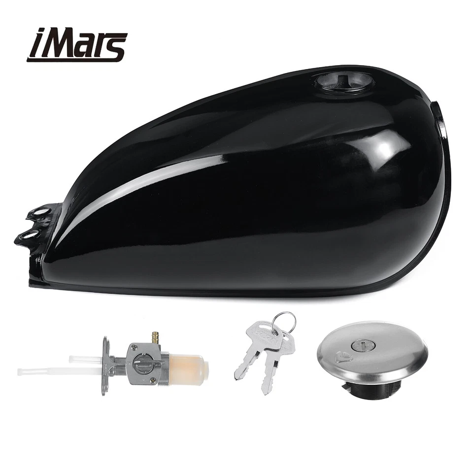 Motorcycle 9L 2.4 Gallon Cafe Racer Steel Vintage Fuel Tank For Suzuki GN125/250 Foto 1 de 4