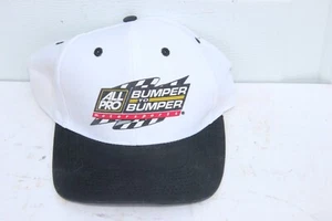Vintage White Black All Pro Bumper To Bumper Motorsports Snapback Hat Cap - Picture 1 of 2