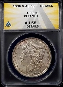1896 Morgan Dollar graded AU 58 Details by ANACS! sku 8824 - Picture 1 of 4