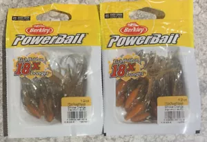 Paquetes de 2 paquetes Berkley Powerbait 1"" ninfa eléctrica pesca en hielo humo naranja - Imagen 1 de 1