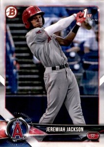 2018 BOWMAN DRAFT BASE PAPER PROSPECT BD51 JEREMIAH JACKSON ANGELS