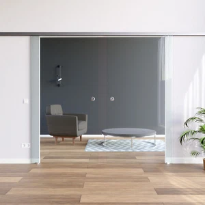 SlimLine SoftStop Glasschiebetür Glas Schiebetür 2 flügelige 2x775x2050 C775+DPL - Bild 1 von 10