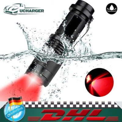 Rotlicht LED Taschenlampe Zoom Taktische Taschenlampe Einstellbarer Fokus Jagd - Bild 1 von 4