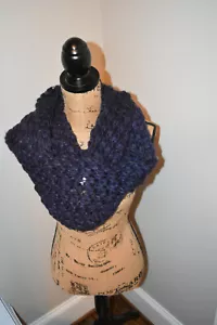 Laurena by LJL Design Schal Zopfmuster dunkelblau Scave NEU Neu mit Etikett One Size - Bild 1 von 2