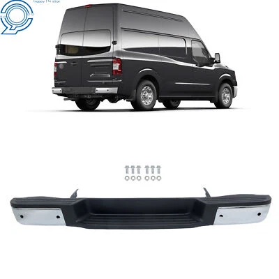 For Nissan NV1500 NV2500 NV3500 2012-2021 Chrome Rear Bumper Assembly Face Bars - Image 1 of 4