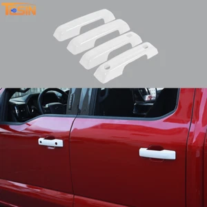4PCS White Door Handle Decor Cover Trim Fit For 2021+ Ford F150 Crew Cab 4-Door - Picture 1 of 8