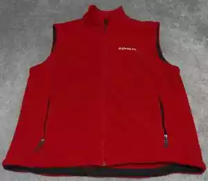 Airbus Port Authority Fleece Vest Men's XL Red Full Zip Mock Neck Sleeveless - Picture 1 of 8