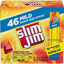 Slim Jim smoked snack sticks pantry pack, mild.28 oz, 46 count