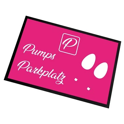 Fußmatte mit Spruch | Pumps Parkplatz | 60x40cm Schmutzfang | - Bild 1 von 4