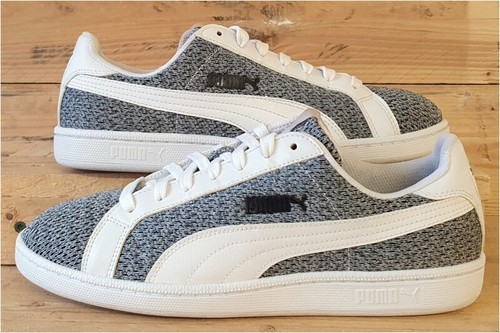Puma Smash Knit Low Textile Trainers UK8 US9 EU42 362389 02 White Grey Black